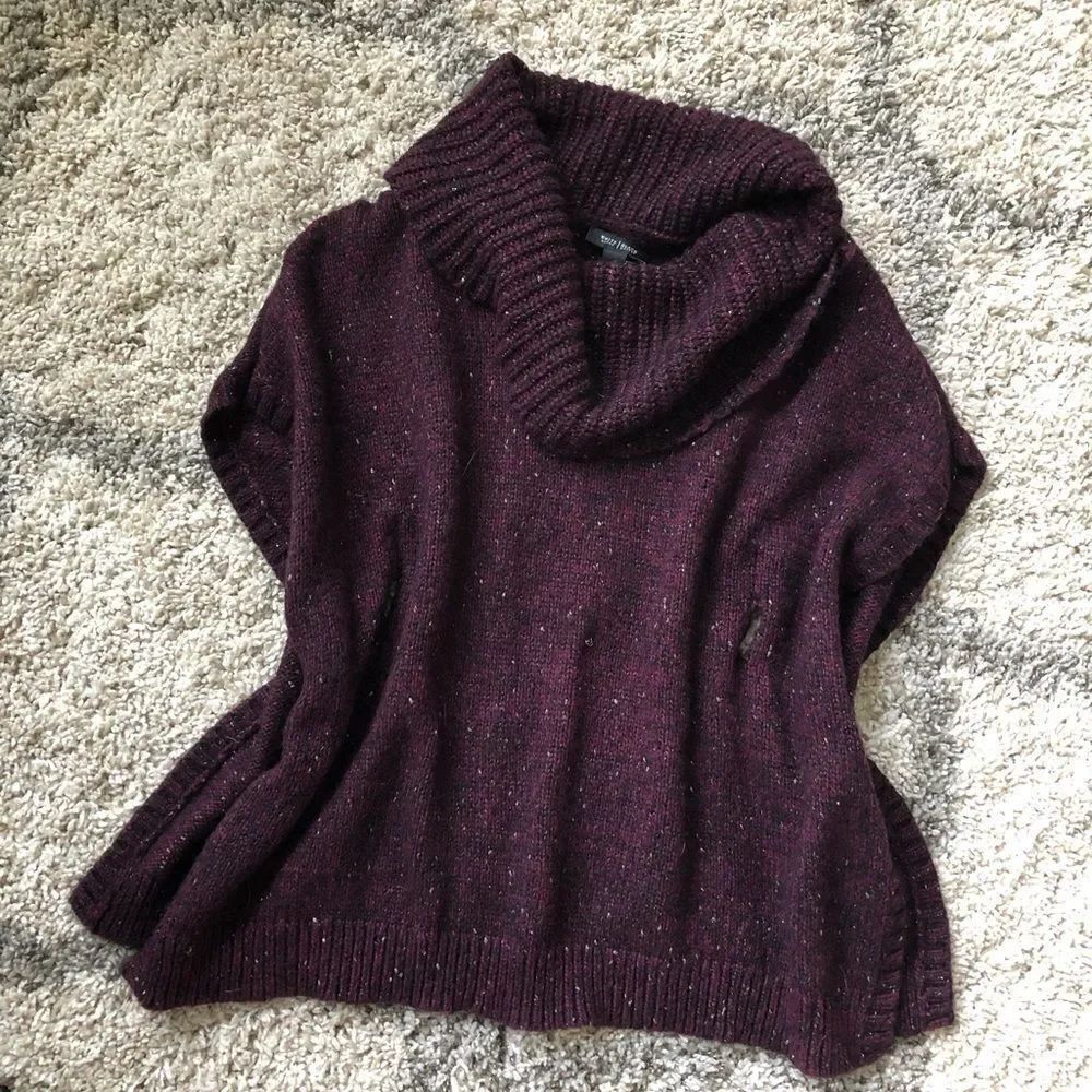 WHBM Maroon Oversize Sweater XS